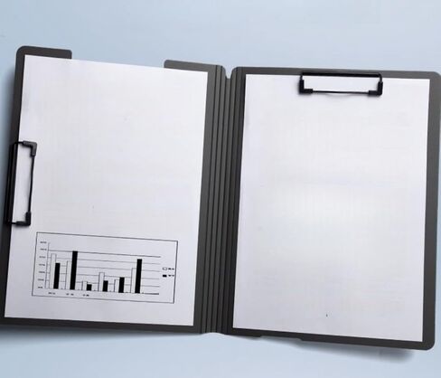 مجلد ايه 4 بدون ثقب مع مشبك زنبركي قوي للملفات والمكتب والملفات المدرسية التجارية والمجلدات والمجلدات للخطابات او مقاس ايه 4، عبوة من 4 قطع in Kuwait