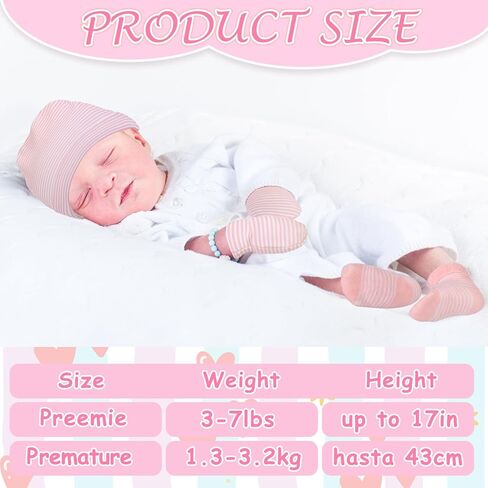 Toulite 6 Pack Preemie Hats القفازات والجوارب مجموعة Preemie Beanie Hat القفازات وعدم الخدش Preemie Mittens Preemie Terry Socks قبعة قطنية Preemie للفتيات والأولاد والأطفال مجموعة متعددة الألوان in Kuwait