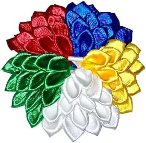 دبوس بروش على شكل زهرة ساتان من Order of The Eastern Star OES للنساء (بروش ملون 4.5 مع لآلئ مقلدة) in Saudi Arabia