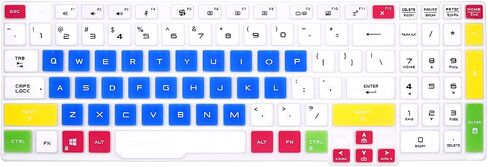 WYGCH Silicone Keyboard Cover for ASUS Tianxuan 15.6 inch/Tianxuan Plus 17.3 inch ASUS Flying Fortress 8 FA506 Gaming Laptop USA Version(Flame Colorful) in Saudi Arabia