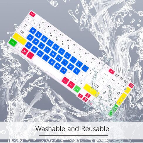 WYGCH Silicone Keyboard Cover for ASUS Tianxuan 15.6 inch/Tianxuan Plus 17.3 inch ASUS Flying Fortress 8 FA506 Gaming Laptop USA Version(Flame Colorful) in Saudi Arabia
