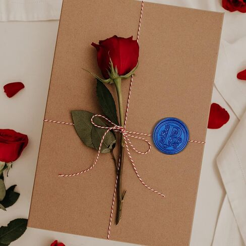 50Pcs Initial Alphabet Wax Seal Stickers, Envelope Seals, Self Adhesive, Envelope Seal Stickers for Wedding Invitation Christmas Valentines Day Birthday (Initial, Bronze, P) in Kuwait