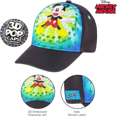 Disney Boys Baseball Cap, Mickey Mouse Adjustable Toddler Hat, Ages 2-4 Or Boy Hats For Kids Ages 4-7 in Saudi Arabia