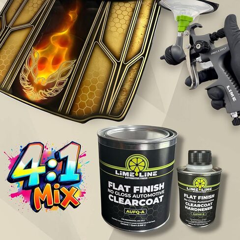 LiME LiNE Automotive Clear Coat, High Gloss Acrylic Urethane 2k Top Coat with hardner included (1) in Kuwait