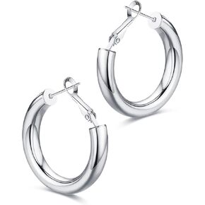 wowshow Chunky Thick Gold Tube Hoops Earrings for Women in Kuwait