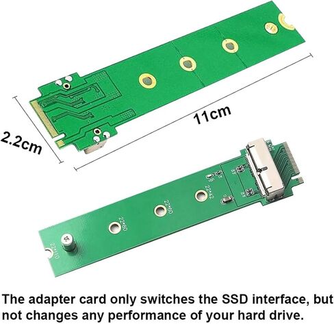 Cablecc PCI Express PCI-E 1X إلى 12+16Pin 2013-2017 Mac Pro Air SSD تحويل بطاقة لـ A1493 A1502 A1465 A1466 in Kuwait