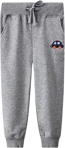 LOKTARC 2 Pack Boys Drawstring Sweatpants Cute Pattern Cotton Sport Jogger Pants in Saudi Arabia