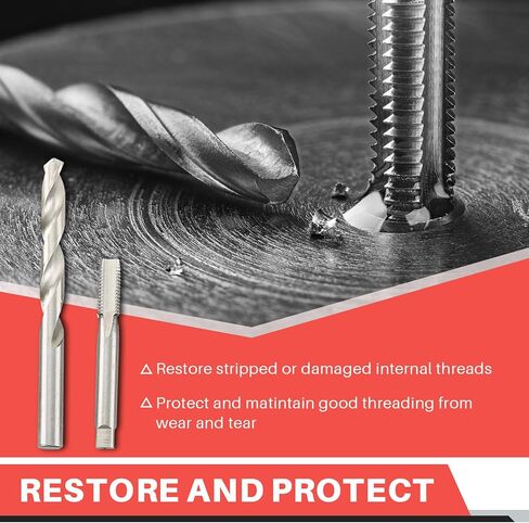 DASBET 131pcs Metric Thread Repair Tool Kit | HSS Drill Helicoil Repair Kit Metric M5 M6 M8 M10 M12 in Saudi Arabia