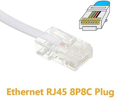 Uvital RJ45 إلى RJ11 محول موصل كابل M/F، هاتف RJ11 6P4C أنثى إلى إيثرنت RJ45 8P8C سلك محول ذكر (عبوتان) in Saudi Arabia