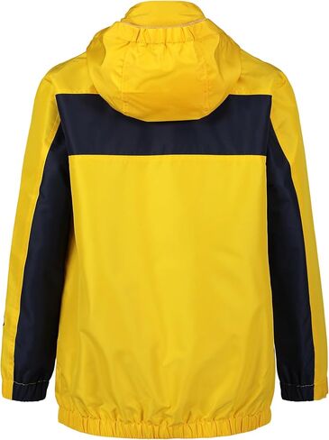 Nautica Boys' Lightweight Anchor Jacket with Stowable Hood, Sport Navy/Yellow, 14-16 in Saudi Arabia