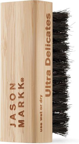 Jason Markk Standard Cleaning Brush - Handcrafted Wood Handle - Synthetic Bristles - Tough on Stubborn Stains & Dirt on Midsoles - Great for All-Around Shoe Cleaning - Works on Most Materials in Kuwait