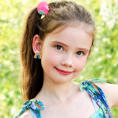 Kids Clip On Earrings for Girls 32 Pairs Hypoallergenic Clips Earrings for Girls Toy Earrings Princess Play Jewelry Party Favor in Saudi Arabia