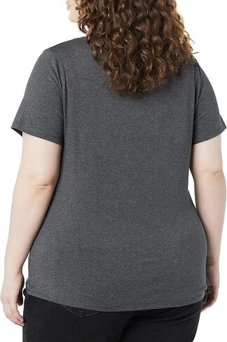Amazon Essentials Women's Classic-Fit 100% Cotton Short-Sleeve V-Neck T-Shirt (Available in Plus Size), Pack of 2 in Saudi Arabia