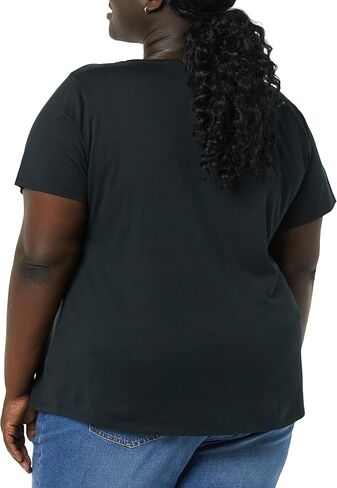 Amazon Essentials Women's Classic-Fit 100% Cotton Short-Sleeve V-Neck T-Shirt (Available in Plus Size), Pack of 2 in Saudi Arabia