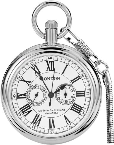 Tiong Vintage Copper Design Hand Winding Mechanical Pocket Watch Mens Watches in Saudi Arabia