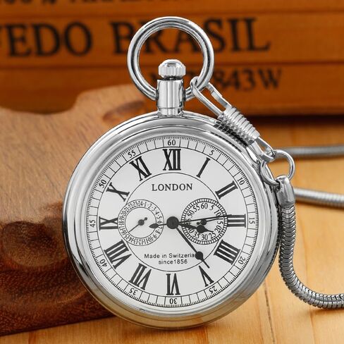 Tiong Vintage Copper Design Hand Winding Mechanical Pocket Watch Mens Watches in Saudi Arabia