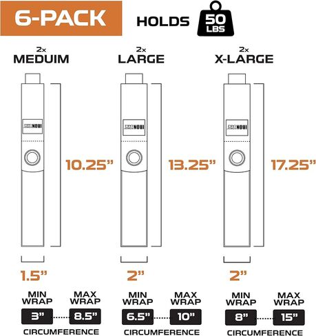 Extension Cord Wrap Organizer, 12 Piece Multi-Pack of Storage Straps - 3 Small, 3 Medium, 3 Large, and 3 XL Hook and Loop Hanger Wraps for Power Cables, Hoses, Ropes, and More in Kuwait