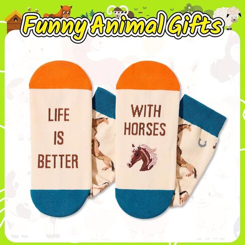 Zmart Unisex Funny Horse Gifts Equestrian Gifts Women, Novelty Horse Socks Equestrian Socks for Men Horse Riding Socks in Saudi Arabia