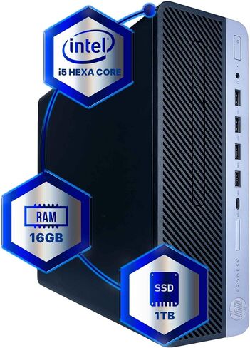 كمبيوتر مكتبي HP ProDesk 600G4 | سداسي النواة إنتل i5 (3.2 جيجا هرتز) | ذاكرة وصول عشوائي DDR4 سعة 16 جيجابايت | 500 جيجابايت SSD الحالة الصلبة | ويندوز 11 برو | شاشة LCD جديدة مقاس 24 بوصة | لوحة مفاتيح وماوس RGB | كمبيوتر منزلي أو مكتبي (متجدد) in Kuwait