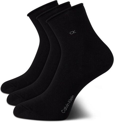 Calvin Klein Women's Socks - Roll Cuff Crew Socks (3 Pack), Size 4-10, Assorted in Saudi Arabia