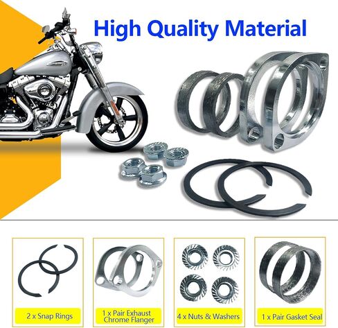 Exhaust Flange Gasket Seal Install Kit for Harley-Davidson Big Twin Sportster 883 1200 XL883 XL1200 48 72 1984-2022 in Saudi Arabia