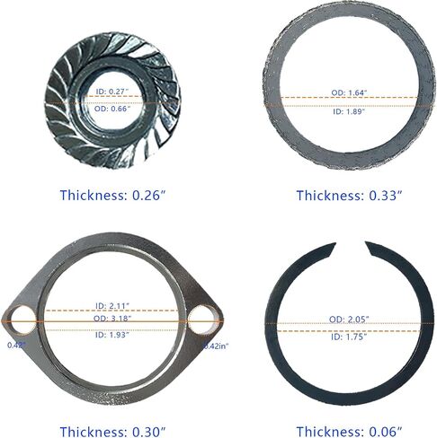 Exhaust Flange Gasket Seal Install Kit for Harley-Davidson Big Twin Sportster 883 1200 XL883 XL1200 48 72 1984-2022 in Saudi Arabia