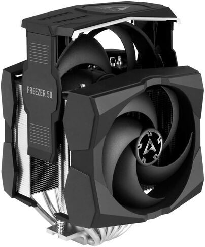 ARCTIC Freezer 50 - Multi Compatible Dual Tower CPU Fan with A-RGB, CPU Air Cooler for AMD and Intel, Two Pressure-Optimised Fans, 6 Heatpipes, LGA1700 Compatible MX-4 Thermal Paste incl. in Kuwait