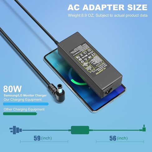 شاحن تلفزيون بتيار مستمر 19 فولت لجهاز ال جي الكترونيكس 19 انش 20 انش 22 انش 23 انش 24 انش 27 انش شاشة LED LCD عريضة HD 24M47H-P 24MP55HQ، سامسونج 32 انش J5205 J5003 H5000 UN33 2J400 0 UN32J4000AF in Kuwait