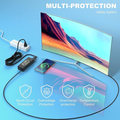 شاحن تلفزيون بتيار مستمر 19 فولت لجهاز ال جي الكترونيكس 19 انش 20 انش 22 انش 23 انش 24 انش 27 انش شاشة LED LCD عريضة HD 24M47H-P 24MP55HQ، سامسونج 32 انش J5205 J5003 H5000 UN33 2J400 0 UN32J4000AF in Kuwait