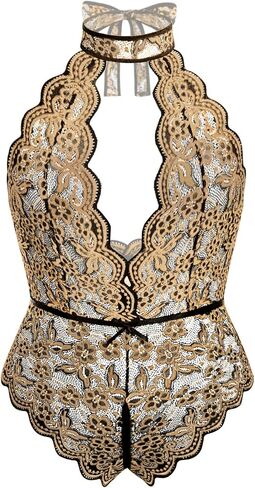 Avidlove Women Plus Size Lingerie Sexy Lace Bodysuit One Piece Babydoll Wine Red 22 Plus in Saudi Arabia