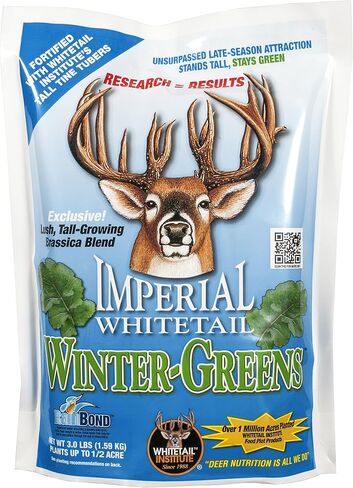 Whitetail Institute Winter-Greens Deer Food Plot Seed for Fall Planting, Annual Brassica Blend to Attract Deer in The Early and Late Season, Very Cold and Drought Tolerant, 3 lbs (.5 Acres) in Saudi Arabia