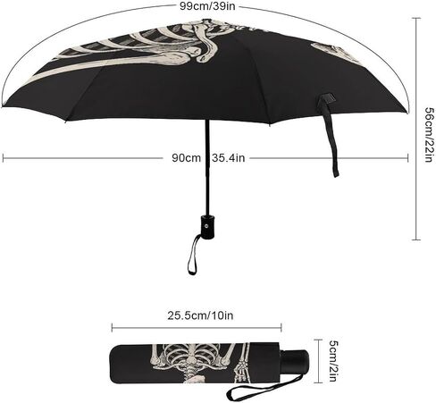 Skull Travel Umbrella Rock And Roll Skeleton Bone Windproof Compact Automatic Open/Close Folding Rain Umbrellas Sugar Candy Skull Day of Dead Collapsible Auto Portable Umbrella for Women Girls Kids in Kuwait