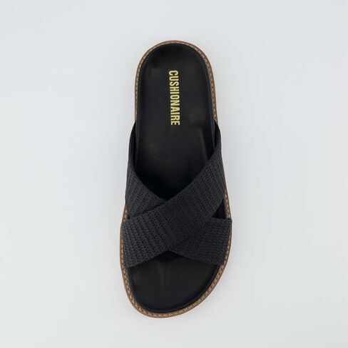 CUSHIONAIRE Women's Nell footbed sandal with +Comfort, Wide Widths Available in Saudi Arabia