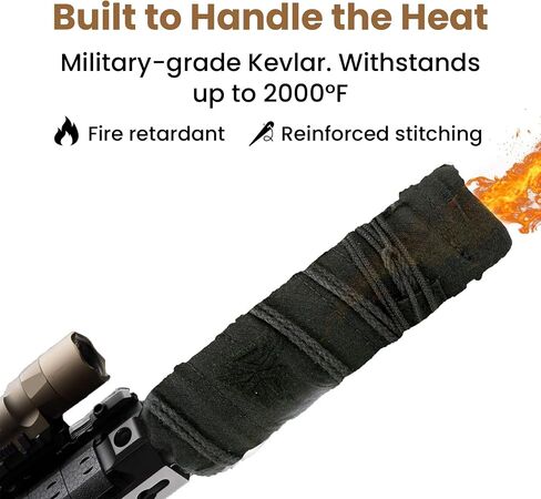 Burn Proof Gear Suppressor Cover Heavy – Dual Layer Heat-Resistant Suppressor Covers for Extreme Heat Protection, No-Slip Fit, 1.5 inches Diameter with multiple lengths in Kuwait