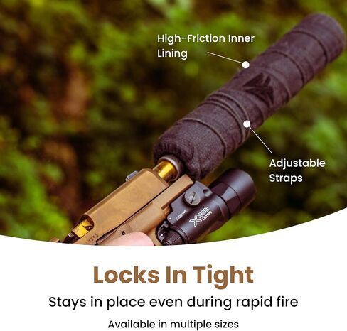 Burn Proof Gear Suppressor Cover Heavy – Dual Layer Heat-Resistant Suppressor Covers for Extreme Heat Protection, No-Slip Fit, 1.5 inches Diameter with multiple lengths in Kuwait