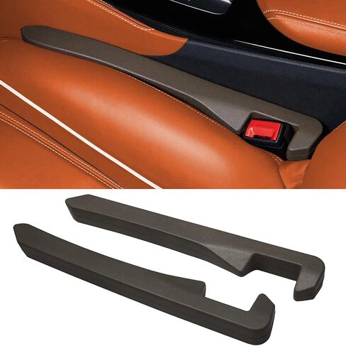 Uisky AA قطعتان من حشو فجوات مقعد السيارة العالمي لشاحنة سيارات الدفع الرباعي، جانب وحدة التحكم من البولي يوريثان يملأ الفجوة بين المقعد ووحدة التحكم في السيارة، ملحقات داخلية للسيارة (أحمر) in Kuwait