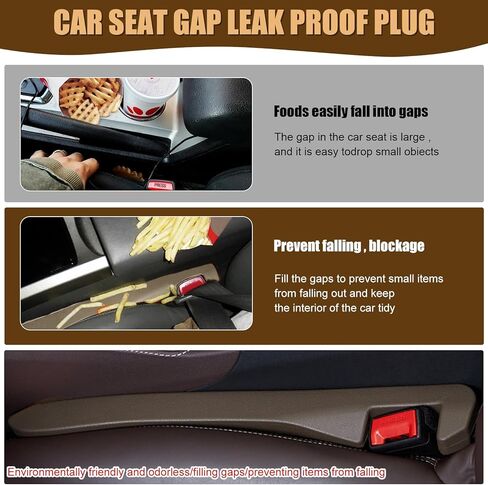 Uisky AA قطعتان من حشو فجوات مقعد السيارة العالمي لشاحنة سيارات الدفع الرباعي، جانب وحدة التحكم من البولي يوريثان يملأ الفجوة بين المقعد ووحدة التحكم في السيارة، ملحقات داخلية للسيارة (أحمر) in Kuwait