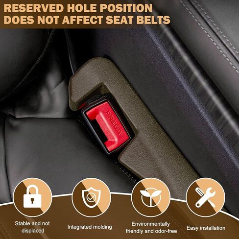 Uisky AA قطعتان من حشو فجوات مقعد السيارة العالمي لشاحنة سيارات الدفع الرباعي، جانب وحدة التحكم من البولي يوريثان يملأ الفجوة بين المقعد ووحدة التحكم في السيارة، ملحقات داخلية للسيارة (أحمر) in Kuwait