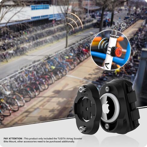 حامل دراجة TUSITA متوافق مع AirTag - دائري، على شكل D، حامل عاكس خلفي للمقعد الهوائي متوافق مع Garmin Varia Radar in Saudi Arabia