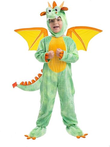 Spooktacular Creations Toddler Dinosaur Costume, Dragon Costume with Tail Wings for Kids Role Play, Halloween DressUp Party in Saudi Arabia