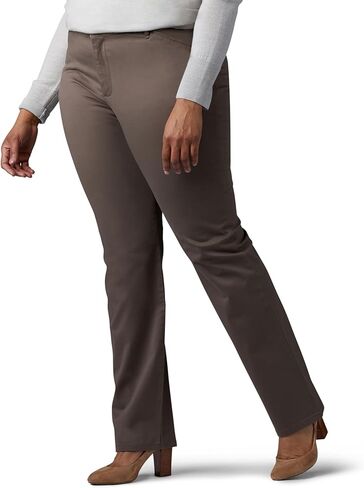 بنطلون Lee Women's Plus مقاس مريح مناسب طوال اليوم بأرجل مستقيمة in Kuwait