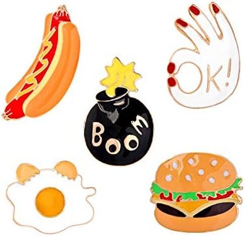 دبوس بروش مطلي بالمينا للسترة مصمم يدويا من مواد فائقة الجودة من فليرز نيويورك in Kuwait