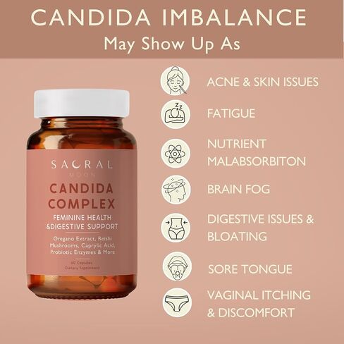 SACRALMOON Candida Cleanse (Candida Cleanse) Vaginal PH Balance Support and Femine Care. in Saudi Arabia