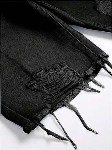GORGLITTER Men's Ripped Denim Shorts Distressed Raw Hem Jean Shorts in Kuwait