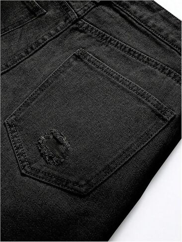 GORGLITTER Men's Ripped Denim Shorts Distressed Raw Hem Jean Shorts in Kuwait