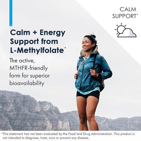 صيانة التمثيل الغذائي L-Methylfolate 15 ملليجرام - حمض الفوليك النشط (L-5-MTHF) للمزاج والأعصاب ودعم القلب والأوعية الدموية (60 كبسولة) in Saudi Arabia