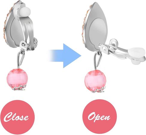 Hicdaw 25Pairs Kids Clip On Earrings Clip On Earrings for Girls Play Earrings for Party Favor Kids Princess Play Jewelry in Saudi Arabia