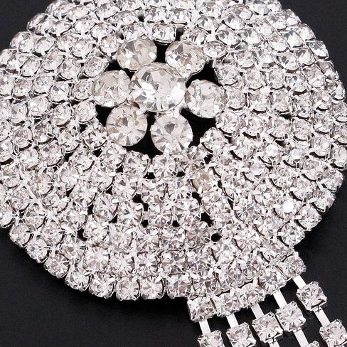 jascaela Women's Rhinestone Tassel Nipple Covers Reusable Adhesive Silicone Pasties Rave Breast Petals in Kuwait