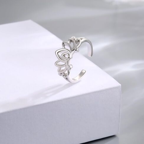 925 Sterling Silver Toe Ring for Women Teen Girls Daisy Flower Adjustable Mid Finger Rings Summer Vacation Ocean Beach in Saudi Arabia