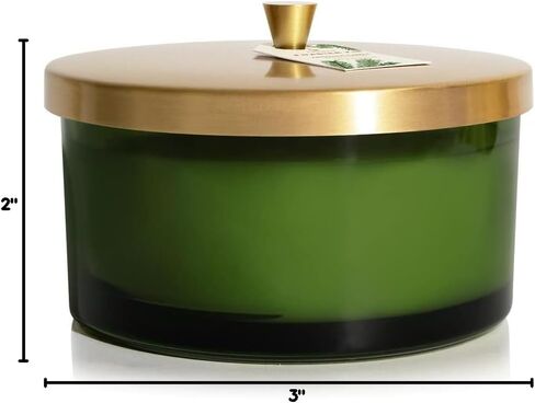 شمعة Thymes Heritage ذات 3 فتيل - شمعة معطرة برائحة التنوب فريزر للعطور المنزلية - شمعة زجاجية خضراء (17 أونصة) in Saudi Arabia